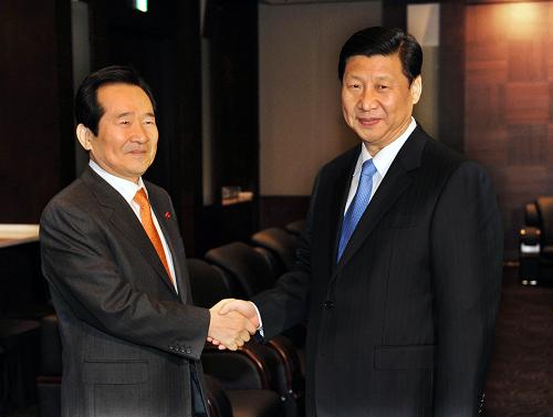 习近平会见韩国国会议长禹元植